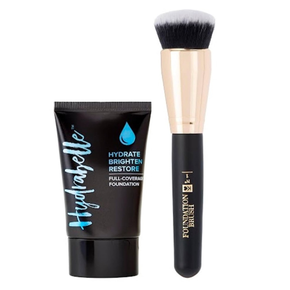 Belle Beauty Hydrabelle Full Coverage Foundation with Luxe Foundation Brush